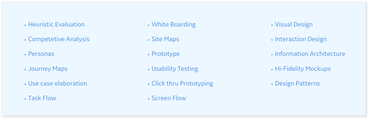 Expertise areas list